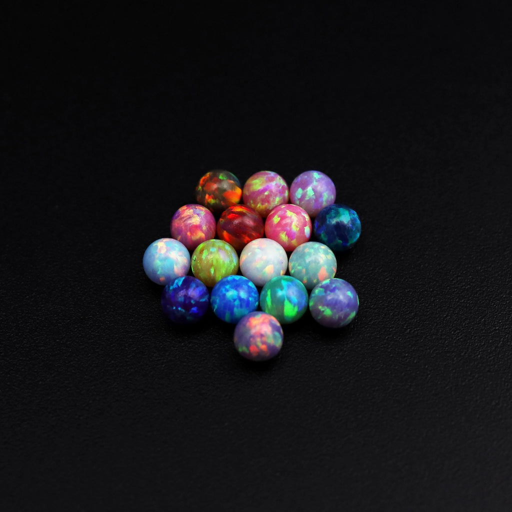 Titanium Fire Opal Ball Piercing Top - image 4