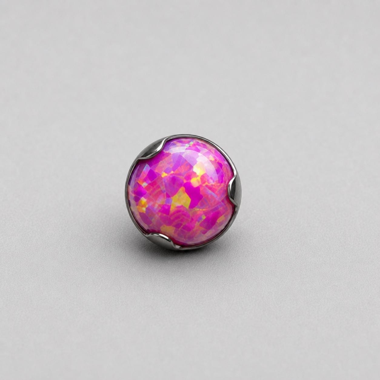 Titanium Fire Opal Wave-Edge Piercing Top - image 10