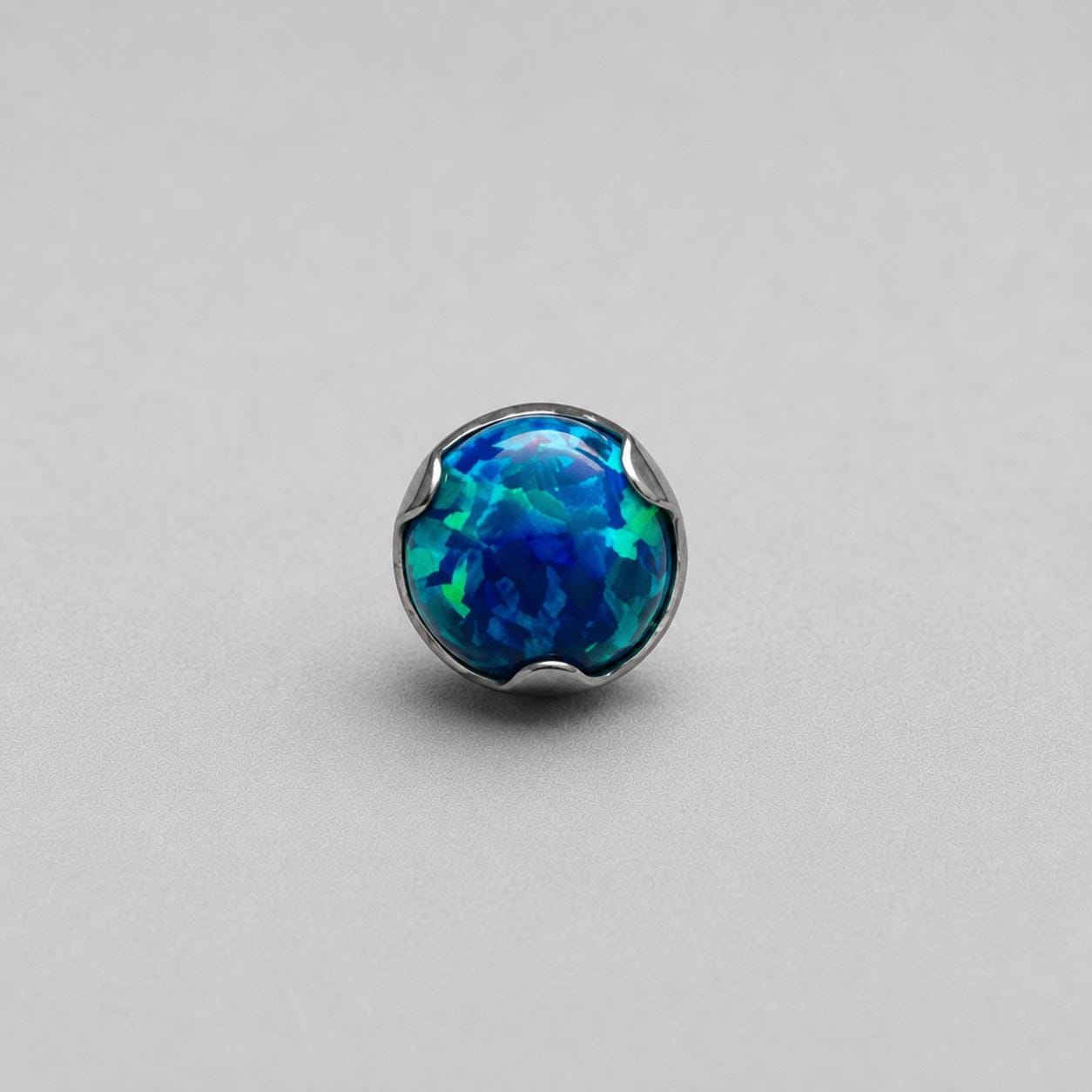 Titanium Fire Opal Wave-Edge Piercing Top - image 7