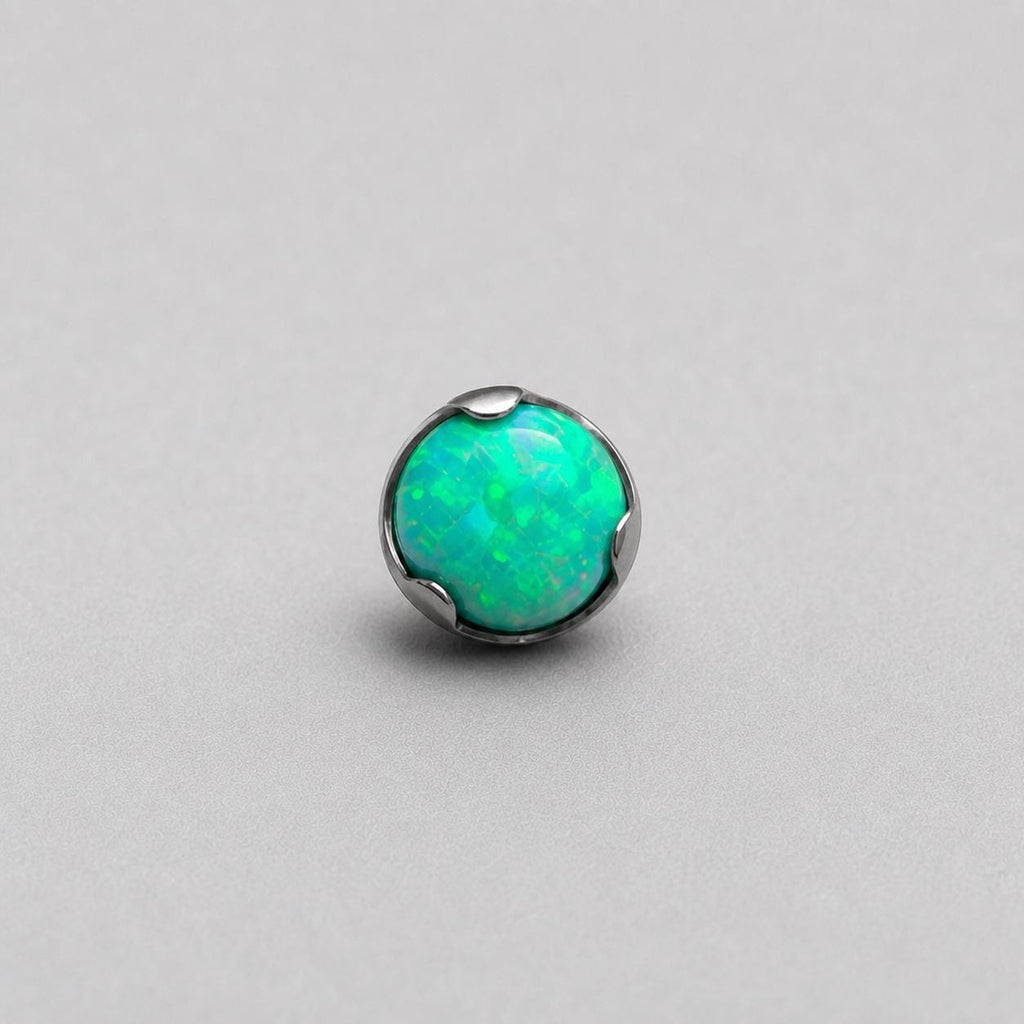 Titanium Fire Opal Wave-Edge Piercing Top - image 8