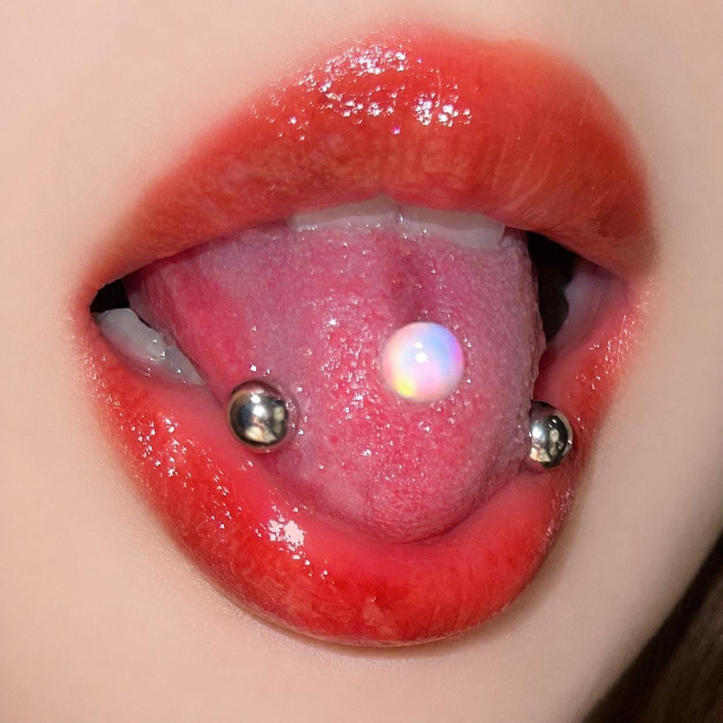 Titanium Nebula Opal Three-Prong Piercing Top - image 2