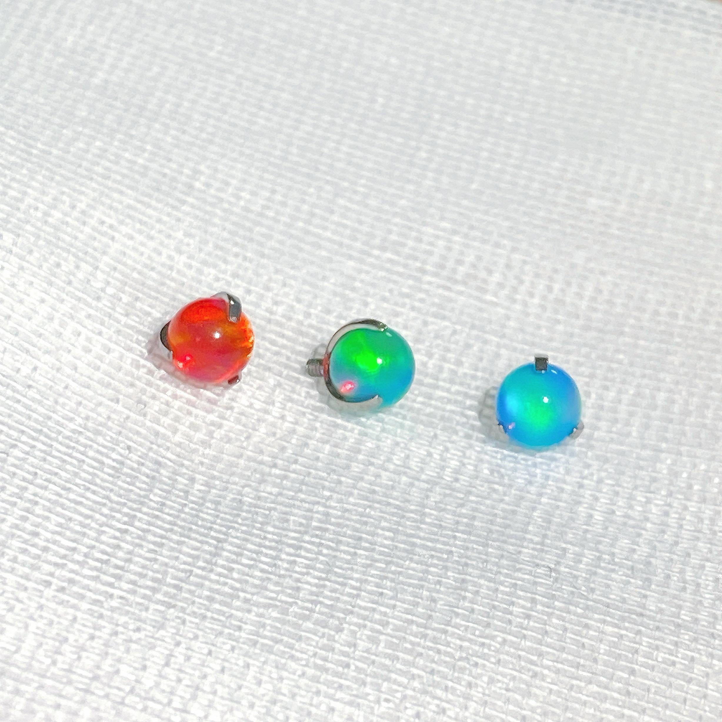 Titanium Nebula Opal Dragon-Claw Piercing Top - image 7