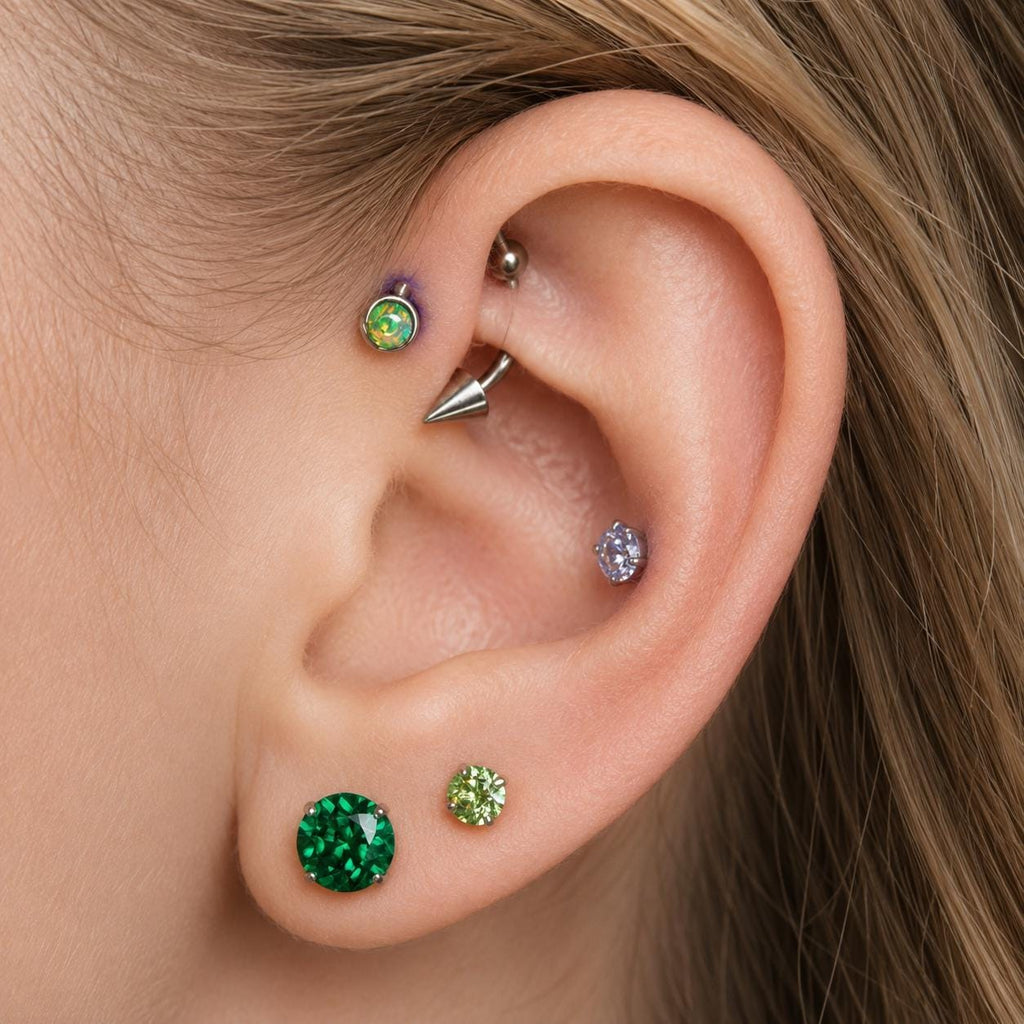 Titanium Fire Opal Dragon-Claw Piercing Top - image 2