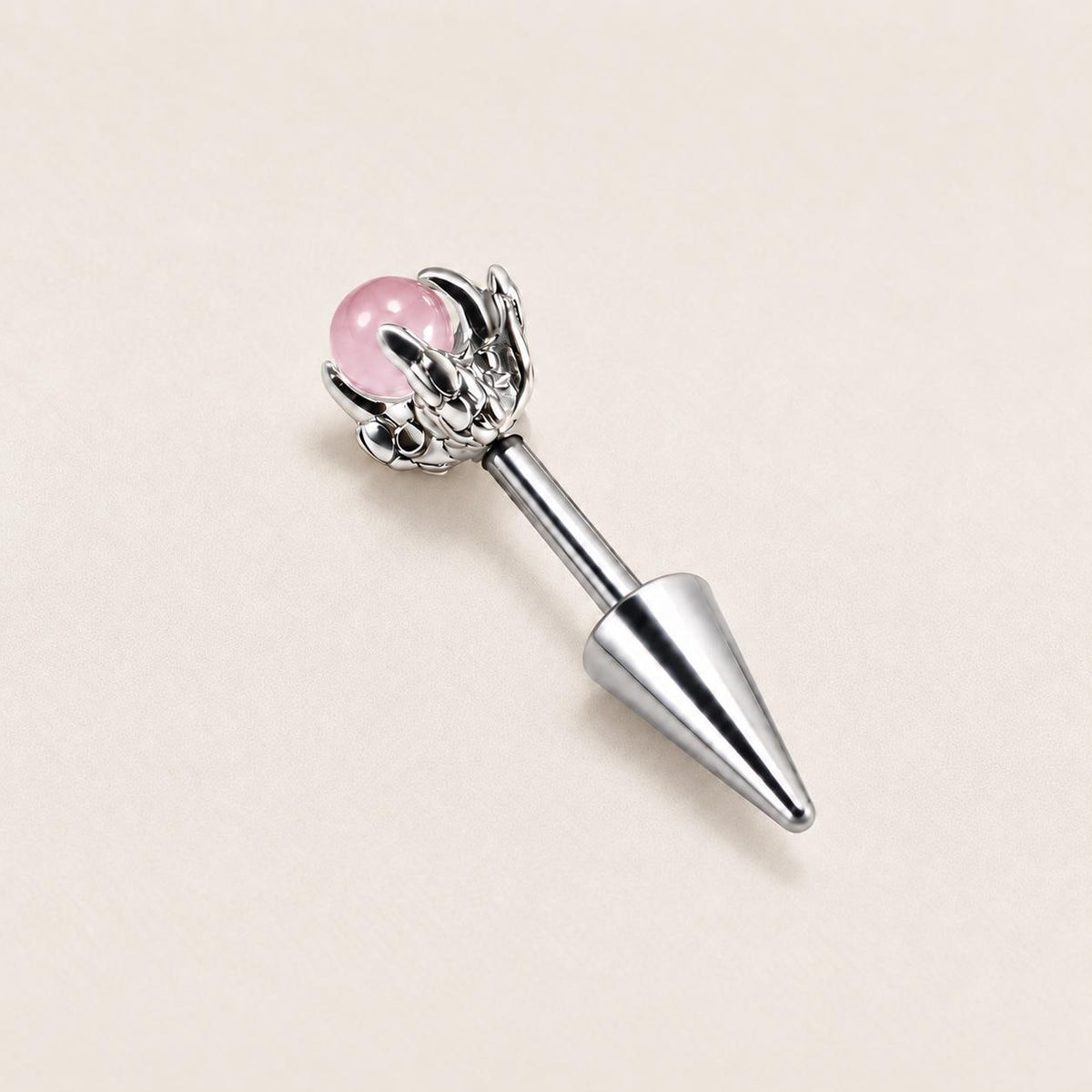 ETSY 4569330607 | IMAGE 8 | Dragon Claw Orb & Spike Barbell
