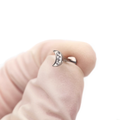 20G Moon CZ stainless steel Nose Stud - 20G Moon CZ stainless steel Nose Stud - 6 mm by CRUXJEWELRY