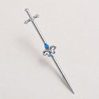 Fleur-de-Lis Sword industrial barbell detail 8