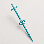 Fleur-de-Lis Sword industrial barbell detail 9