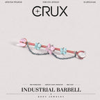 Sugar Cube Star Chain F136 Titanium industrial barbell