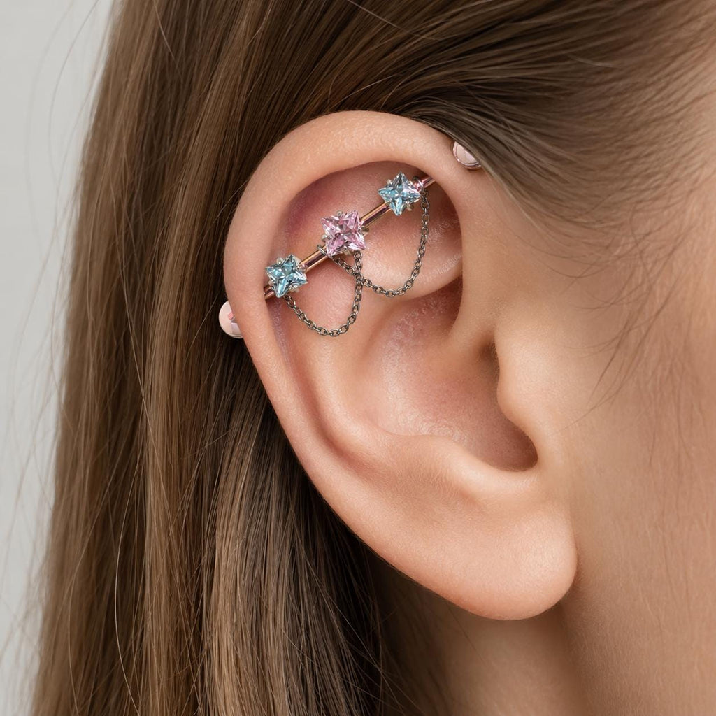 Sugar Cube Star Chain industrial barbell detail 2