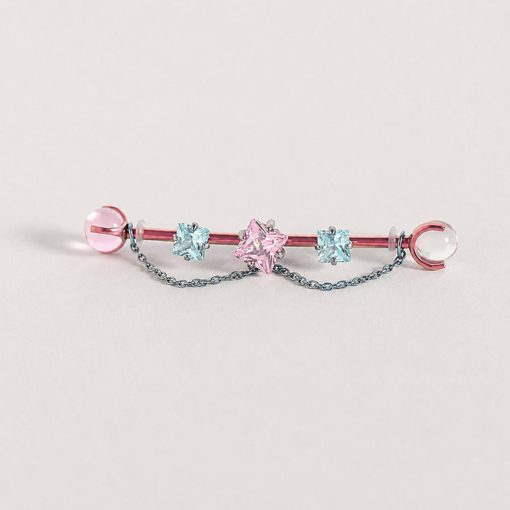 Sugar Cube Star Chain industrial barbell detail 5