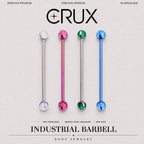 Crystal Sphere F136 Titanium industrial barbell