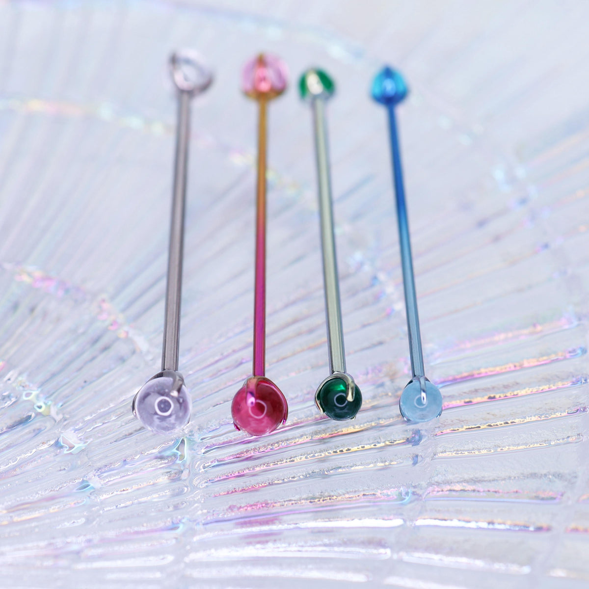 Crystal Sphere industrial barbell detail 3