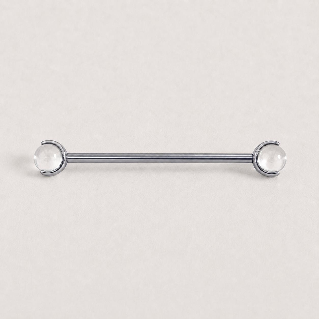 Crystal Sphere industrial barbell detail 7