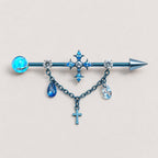 Vesper Cross Chain industrial barbell detail 10
