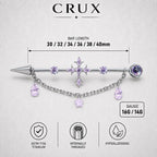 Vesper Cross Chain industrial barbell detail 11