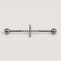 Pavé Cross industrial barbell detail 7