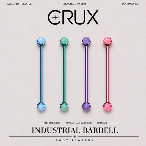 Aurora Opal F136 Titanium industrial barbell