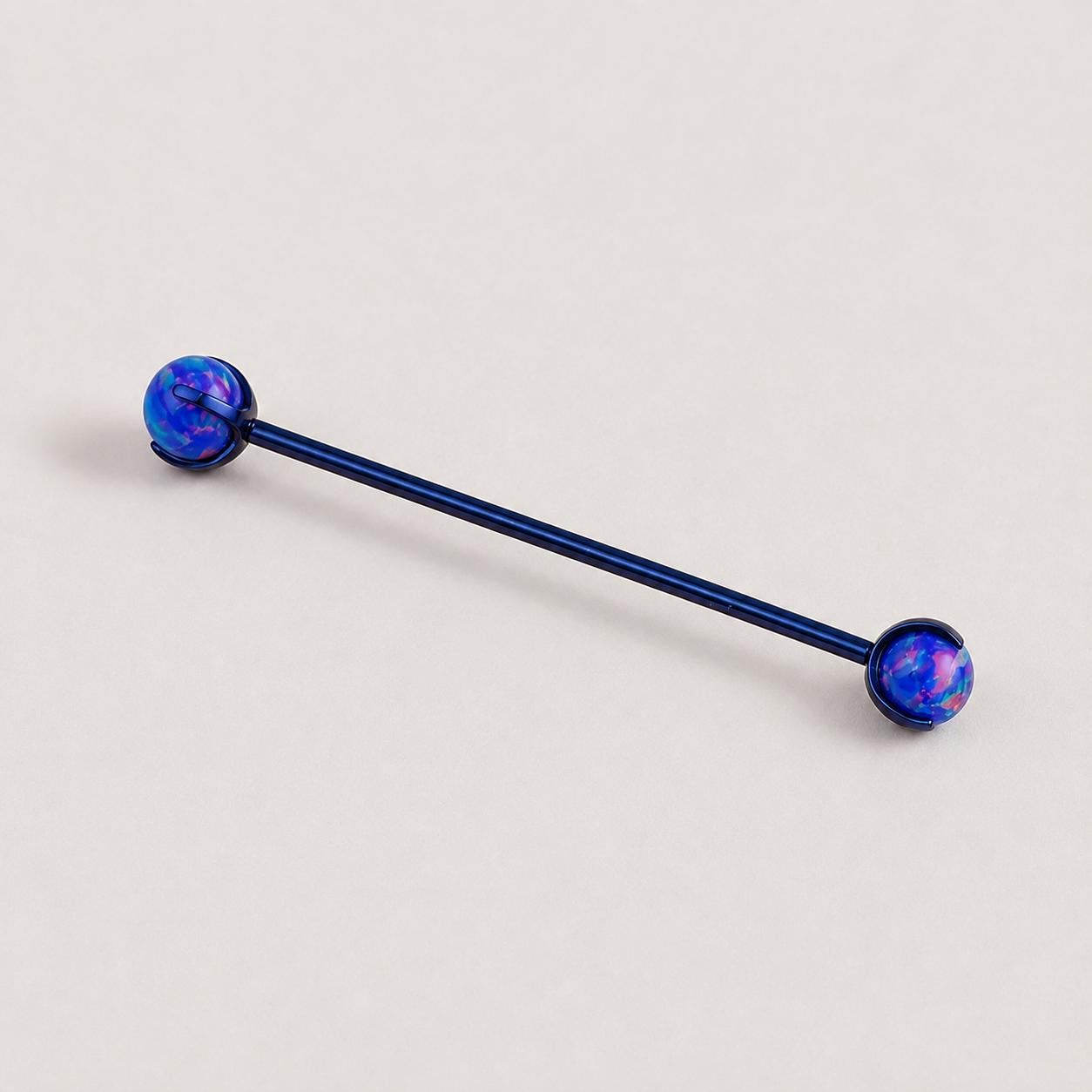 Aurora Opal industrial barbell detail 4