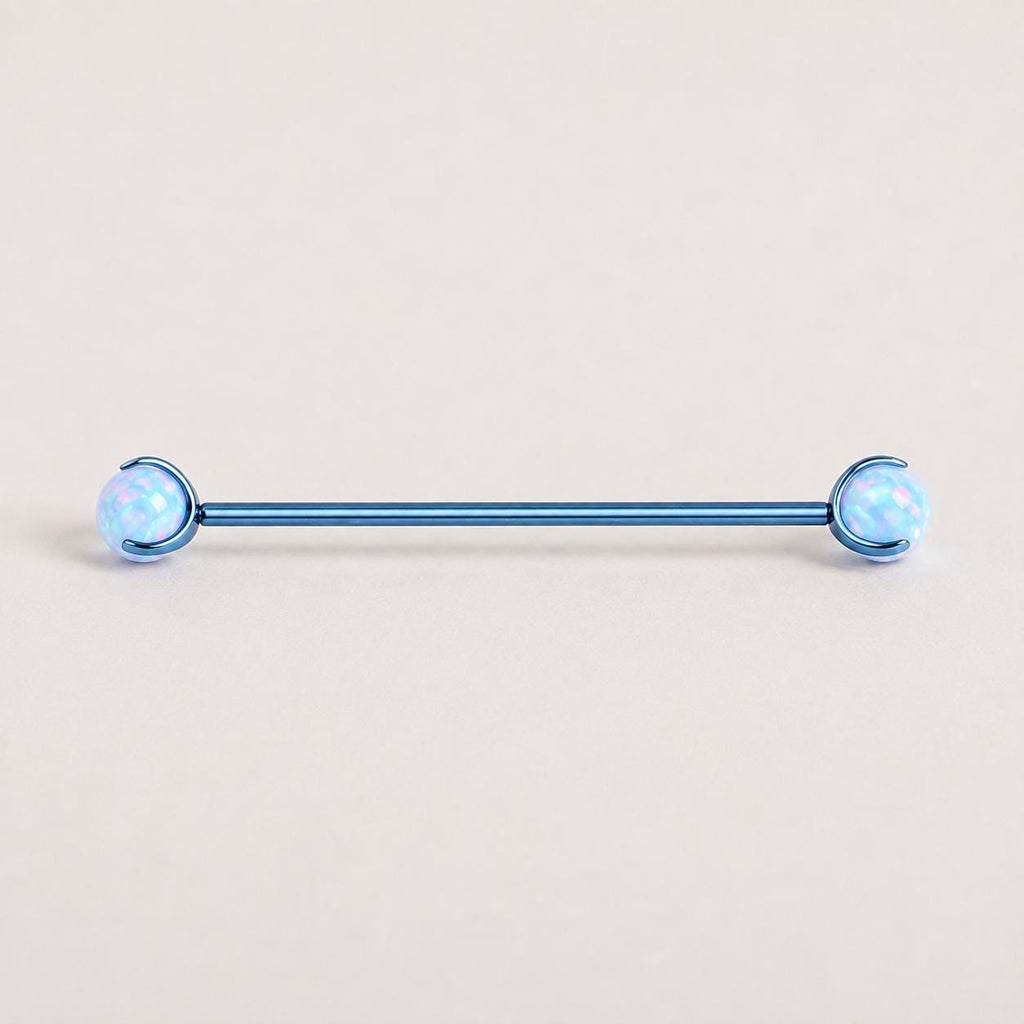 Aurora Opal industrial barbell detail 5