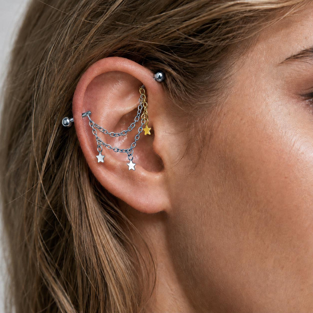 Starfall Chain industrial barbell detail 2