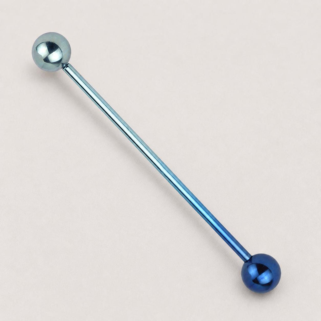 Gradient Ball & Spike industrial barbell detail 10