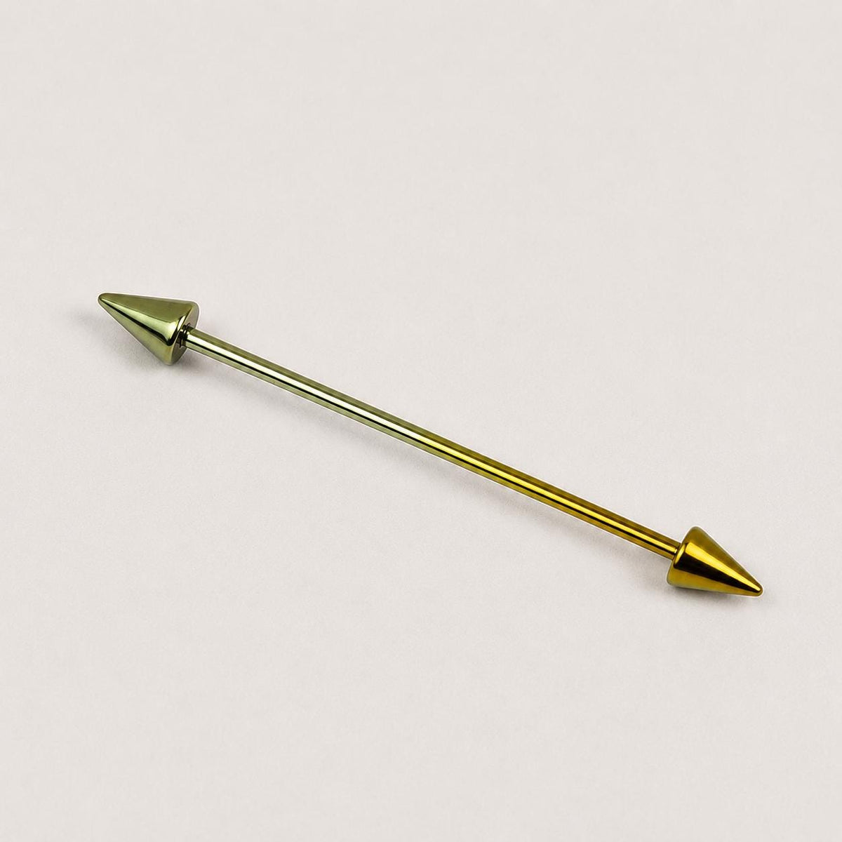 Gradient Ball & Spike industrial barbell detail 12