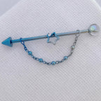 Crystal Star Chain industrial barbell detail 3