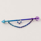 Crystal Star Chain industrial barbell detail 7