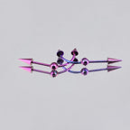Double Spike industrial barbell detail 4