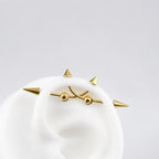 Double Spike industrial barbell detail 7