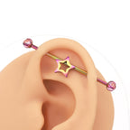 Open Star industrial barbell detail 4