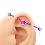 Open Star industrial barbell detail 6