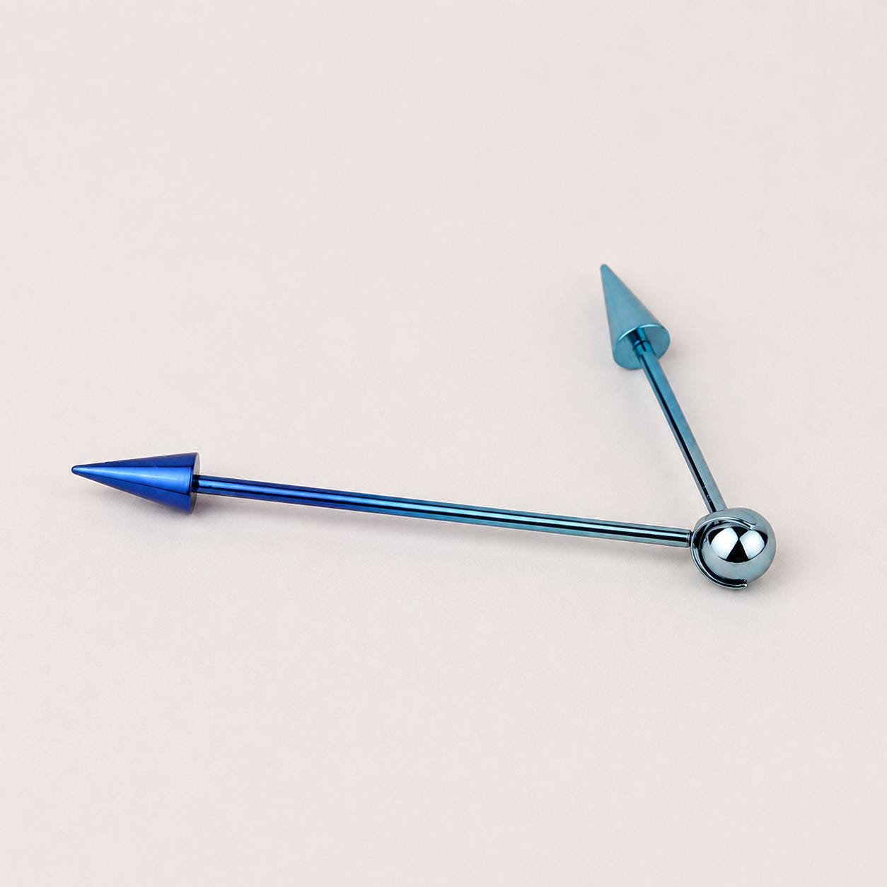 Offset Geometric industrial barbell detail 5