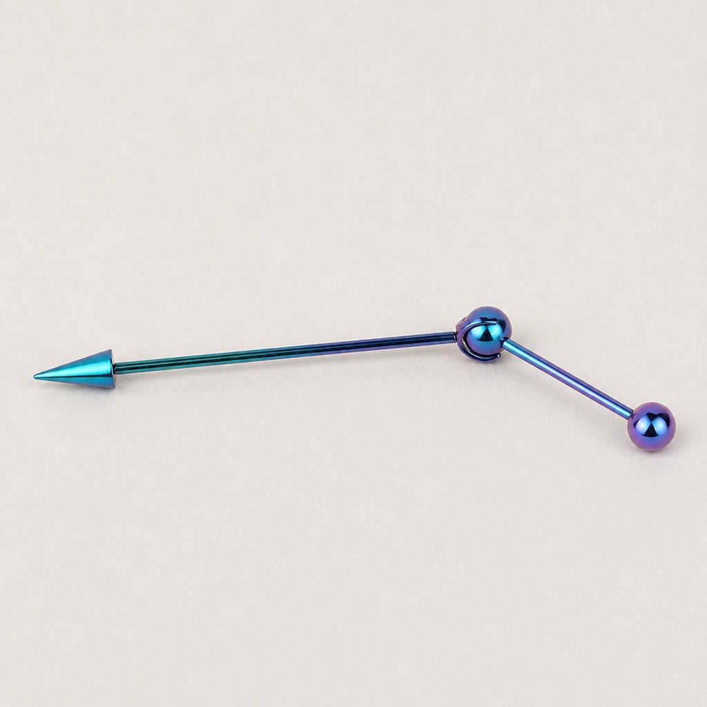 Offset Geometric industrial barbell detail 6
