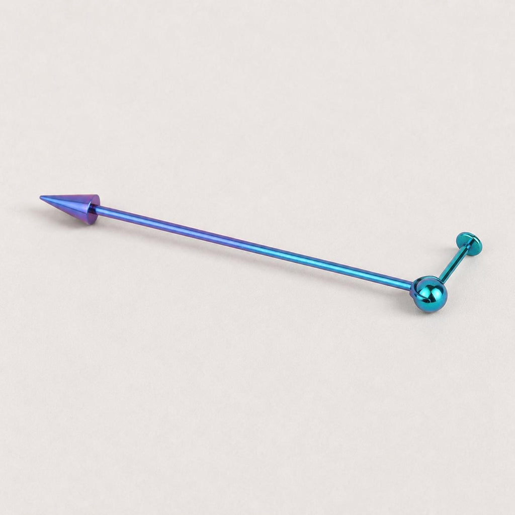 Offset Geometric industrial barbell detail 8