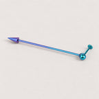 Offset Geometric industrial barbell detail 8