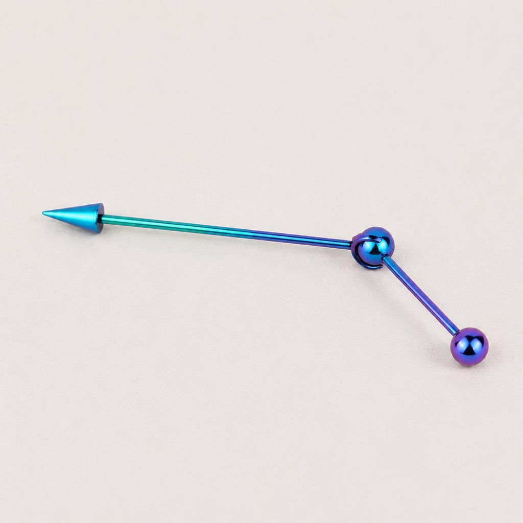 Offset Geometric industrial barbell detail 9
