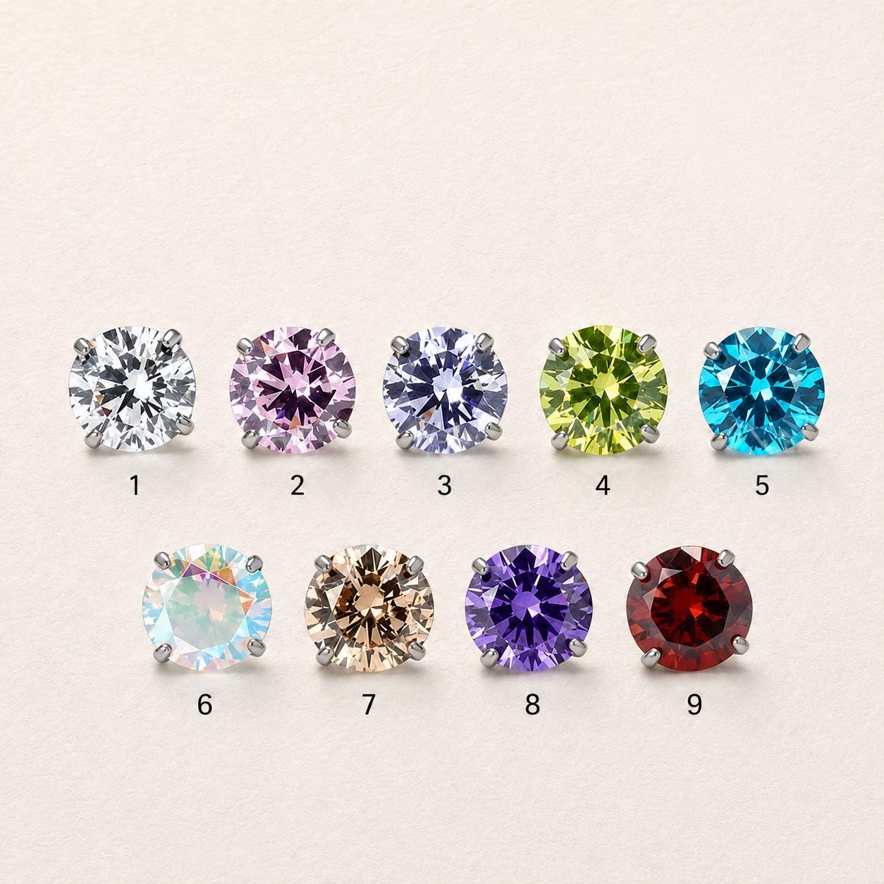 Prong-Set CZ industrial barbell detail 4