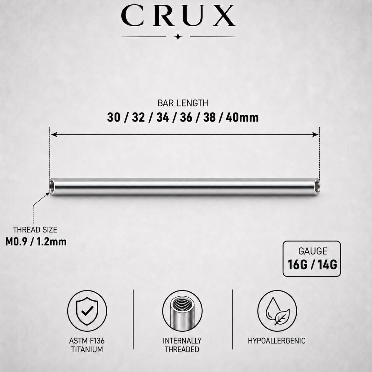 Modular Bar industrial barbell detail 9