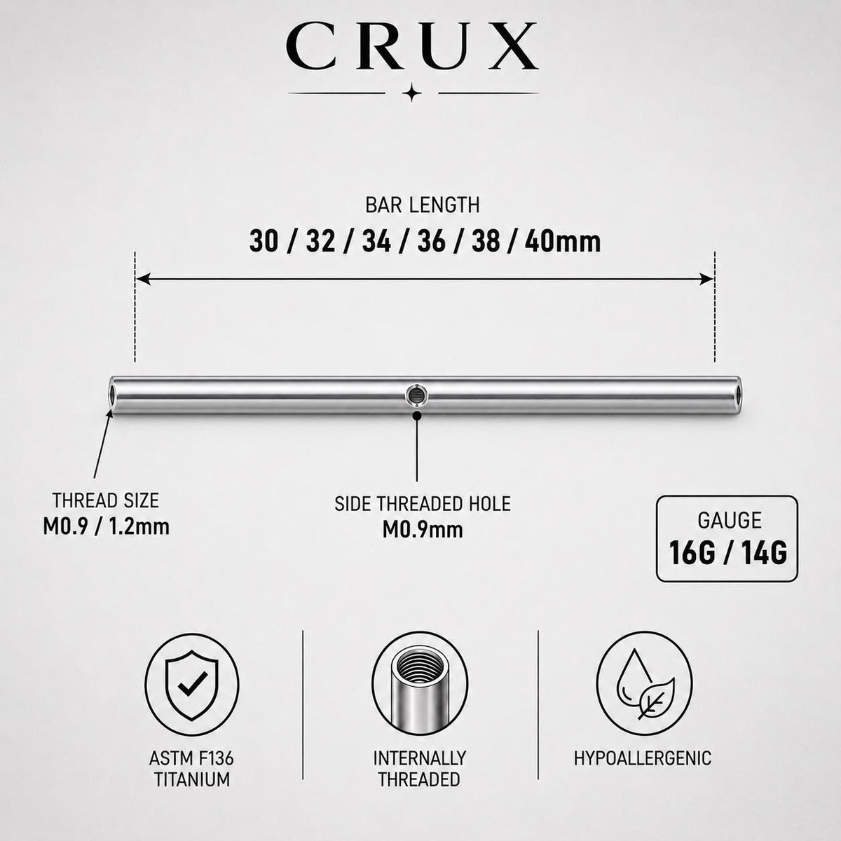 Modular Bar industrial barbell detail 10