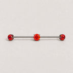 Opal Crystal industrial barbell detail 3