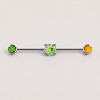 Opal Crystal industrial barbell detail 6