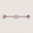 Opal Crystal industrial barbell detail 7