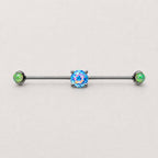 Opal Crystal industrial barbell detail 8