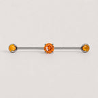Opal Crystal industrial barbell detail 10