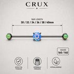 Opal Crystal industrial barbell detail 12