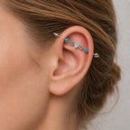 Devil Heart Crystal industrial barbell detail 3