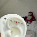 Devil Heart Crystal industrial barbell detail 5