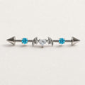 Devil Heart Crystal industrial barbell detail 6