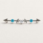 Devil Heart Crystal industrial barbell detail 6